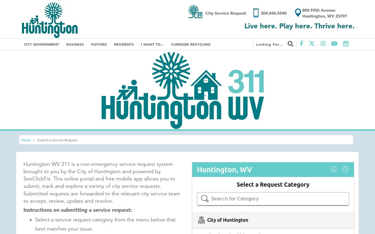 Huntington criminal records comparison with official 311 service portal