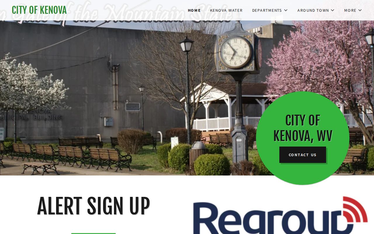 Kenova criminal records contact route on the official city homepage